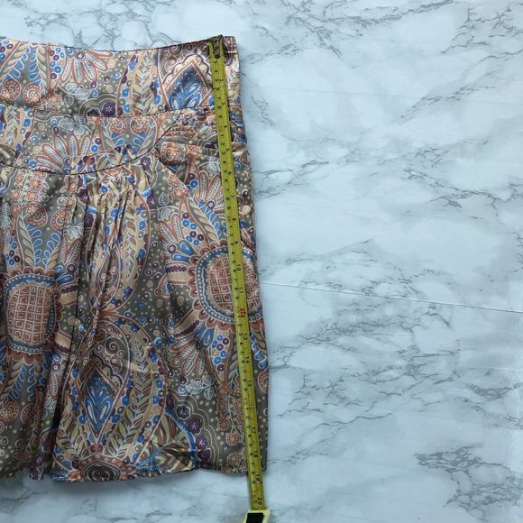 See by Chloe Womens 8 Silk Mini Skirt Multicolor Back Zipper Front Pockets - Picture 5 of 9